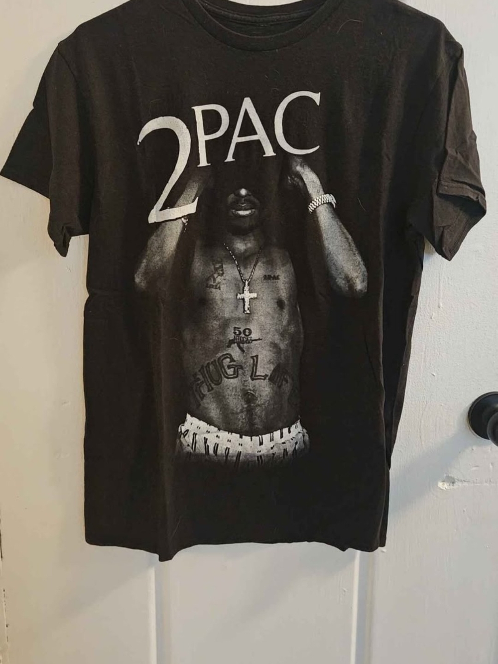Black Graphic 2PAC Tribute Men's T‑Shirt